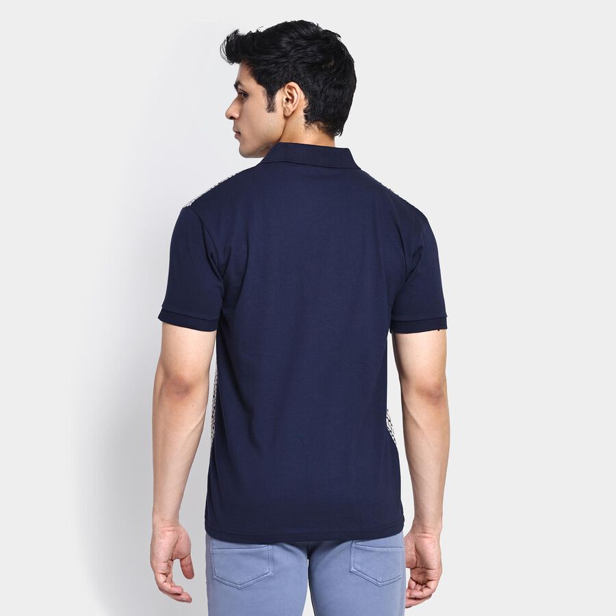 Men's Collared Half Sleeves T-Shirt , नेवी ब्लू, large image number null